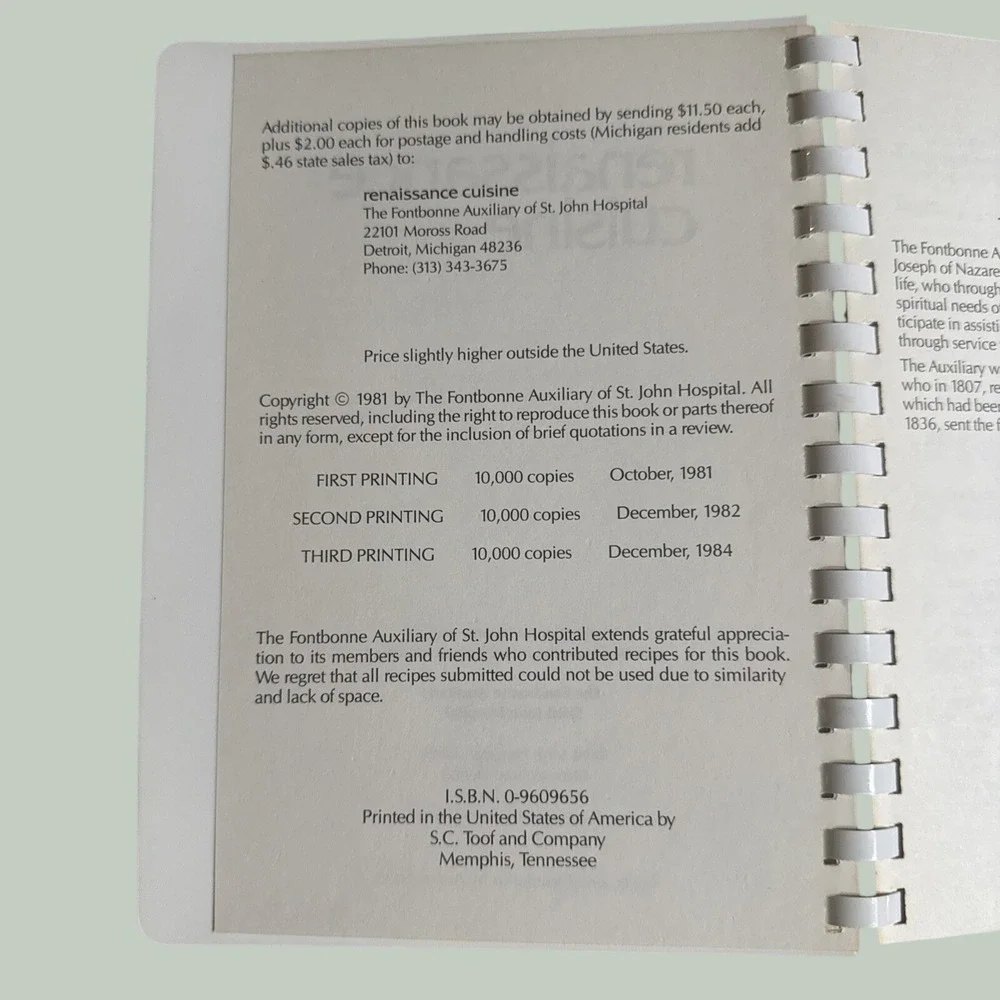 Vintage Midwest Regional Recipe Book Church Auxiliary Cookbook Detroit, Michigan
